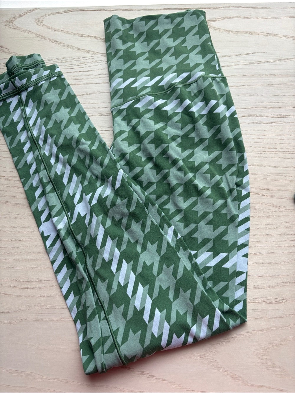 Offline by Aerie Green Houndstooth Leggings
